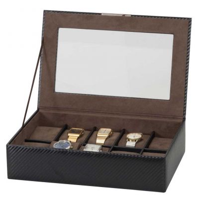 Mele & Co William Watch Box Carbon #2